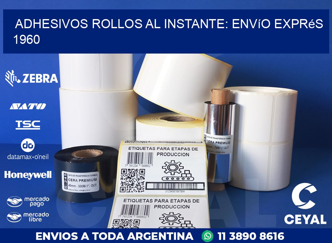 Adhesivos rollos al Instante: Envío Exprés 1960