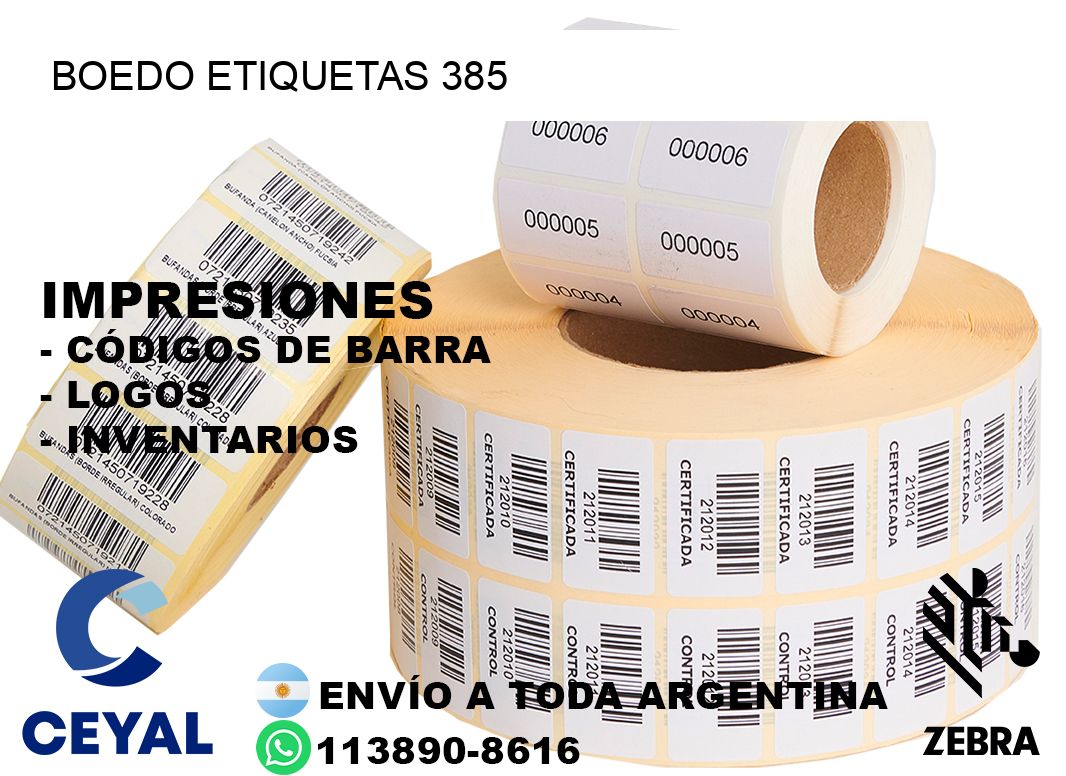 Boedo etiquetas 385