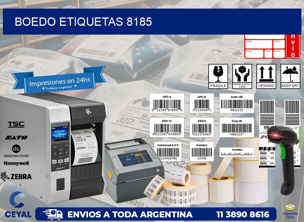 Boedo etiquetas 8185