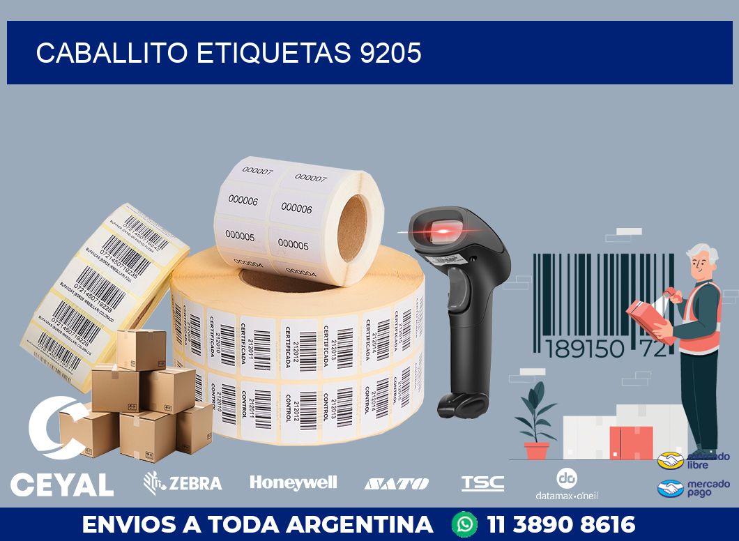 Caballito etiquetas 9205
