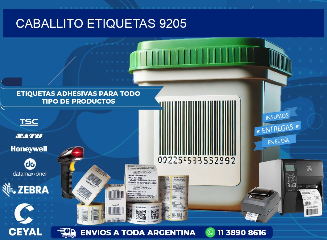 Caballito etiquetas 9205