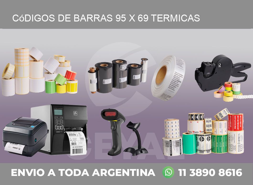 Códigos de Barras 95 x 69 termicas