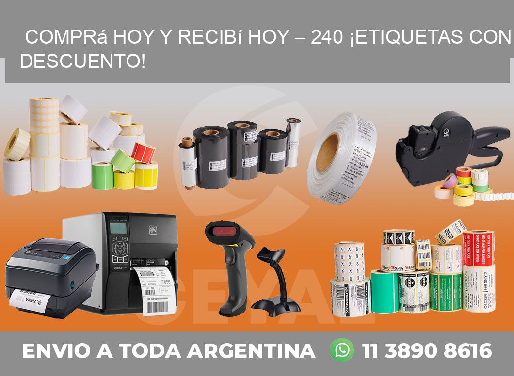 Comprá Hoy y Recibí Hoy – 240 ¡Etiquetas con Descuento!