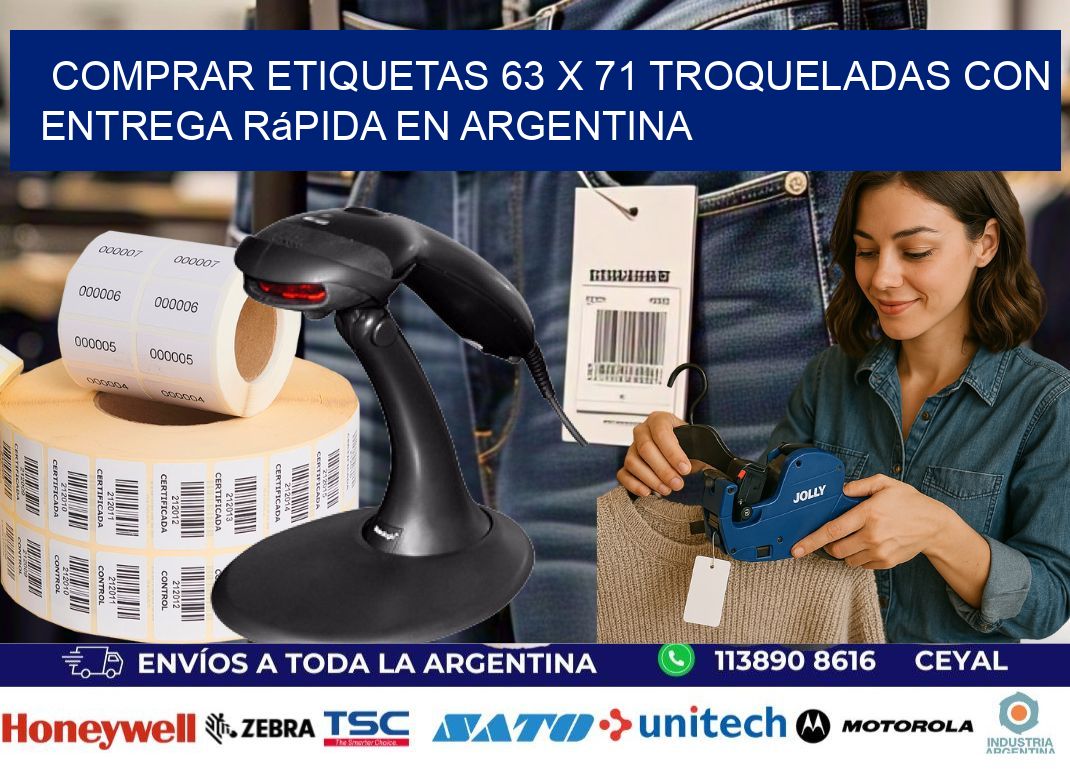 Comprar etiquetas 63 x 71 troqueladas con entrega rápida en Argentina