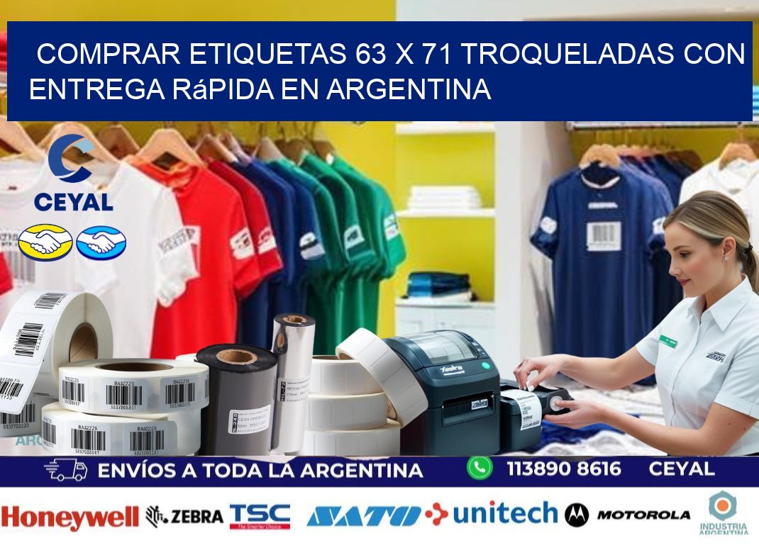Comprar etiquetas 63 x 71 troqueladas con entrega rápida en Argentina