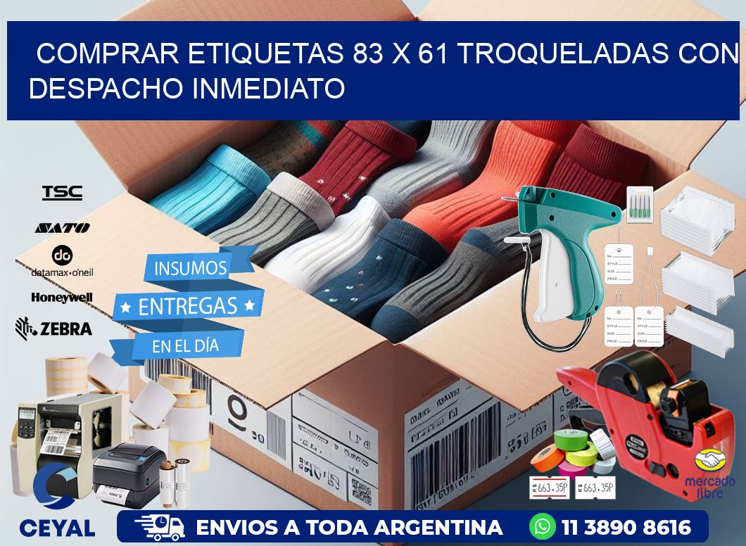 Comprar etiquetas 83 x 61 troqueladas con despacho inmediato