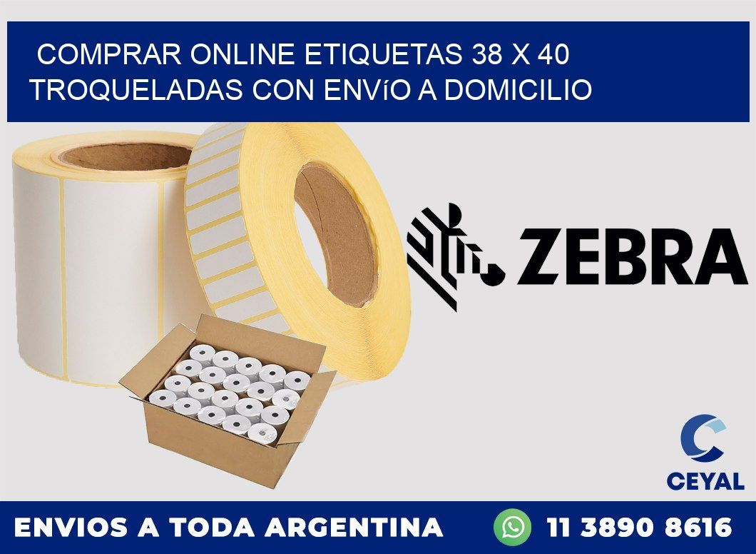 Comprar online etiquetas 38 x 40 troqueladas con envío a domicilio
