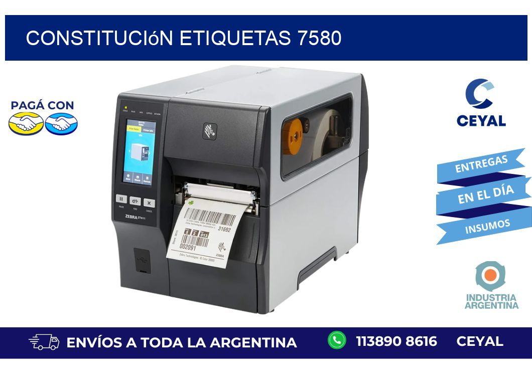 Constitución etiquetas 7580