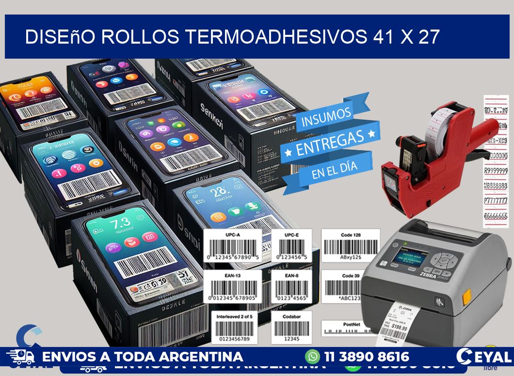 Diseño ROLLOS TERMOADHESIVOS 41 x 27