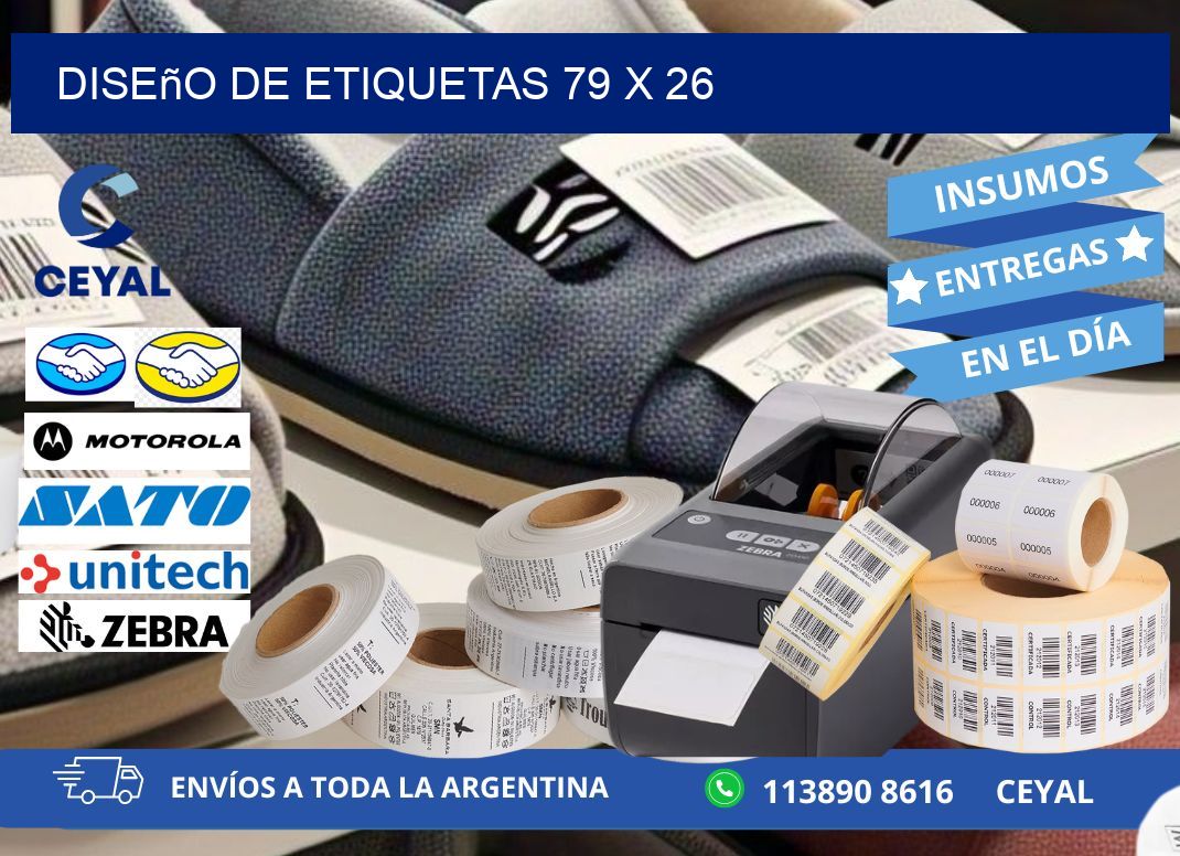Diseño de etiquetas 79 x 26