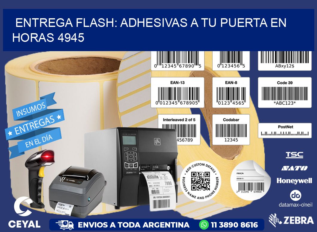 Entrega Flash: Adhesivas A Tu Puerta en Horas 4945