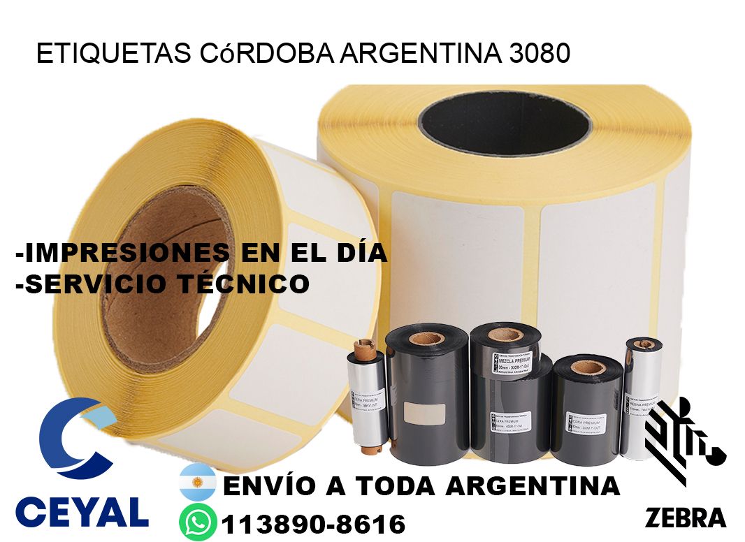 Etiquetas Córdoba Argentina 3080