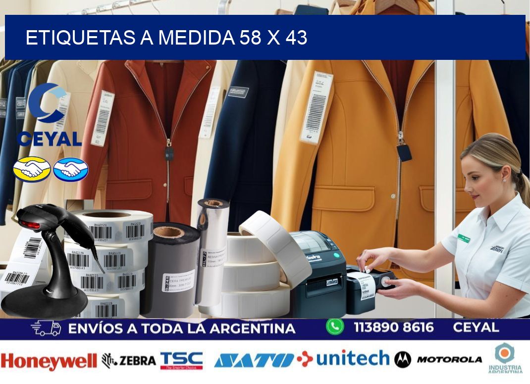 Etiquetas a medida 58 x 43