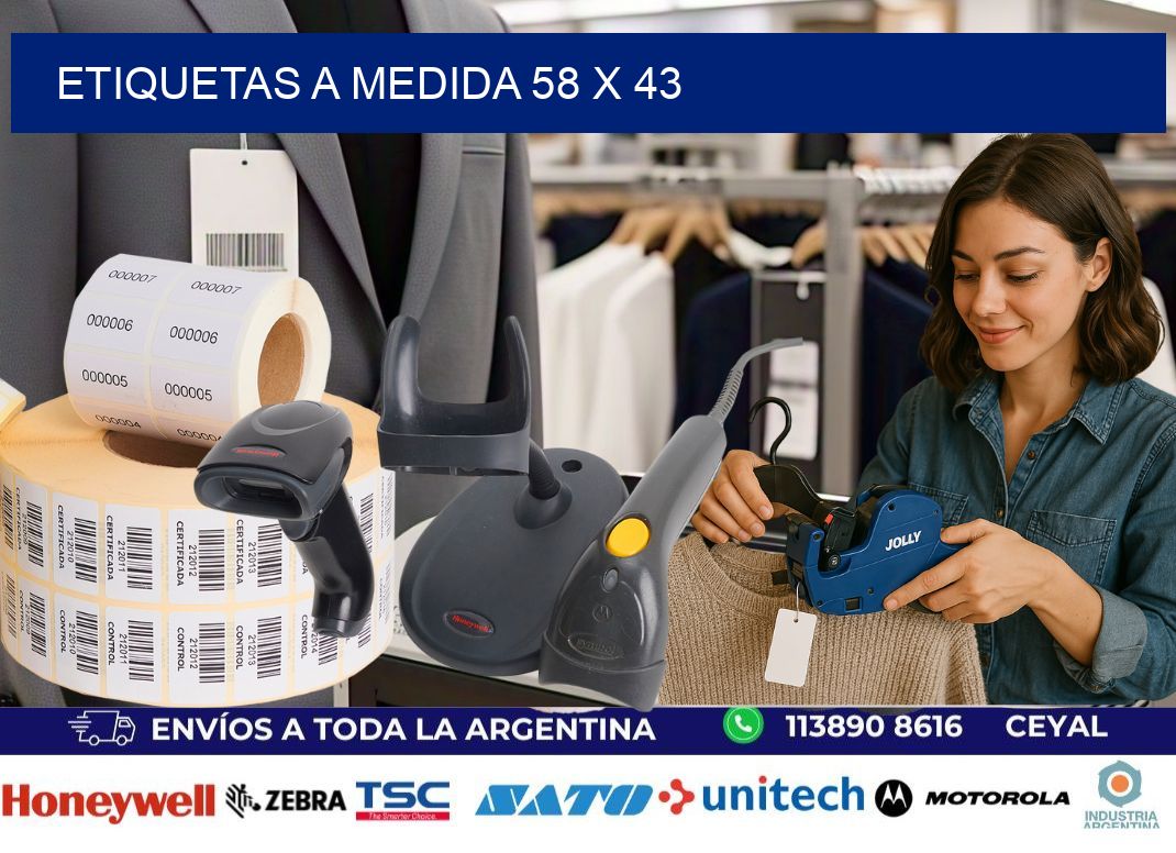 Etiquetas a medida 58 x 43