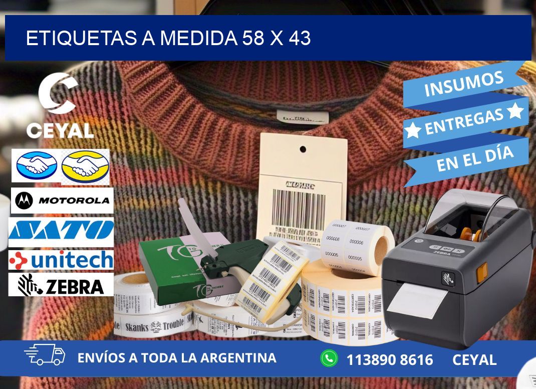 Etiquetas a medida 58 x 43