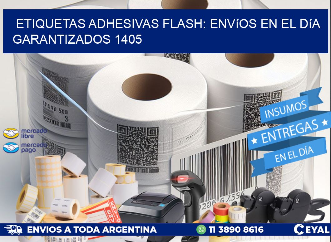Etiquetas adhesivas Flash: Envíos en el Día Garantizados 1405