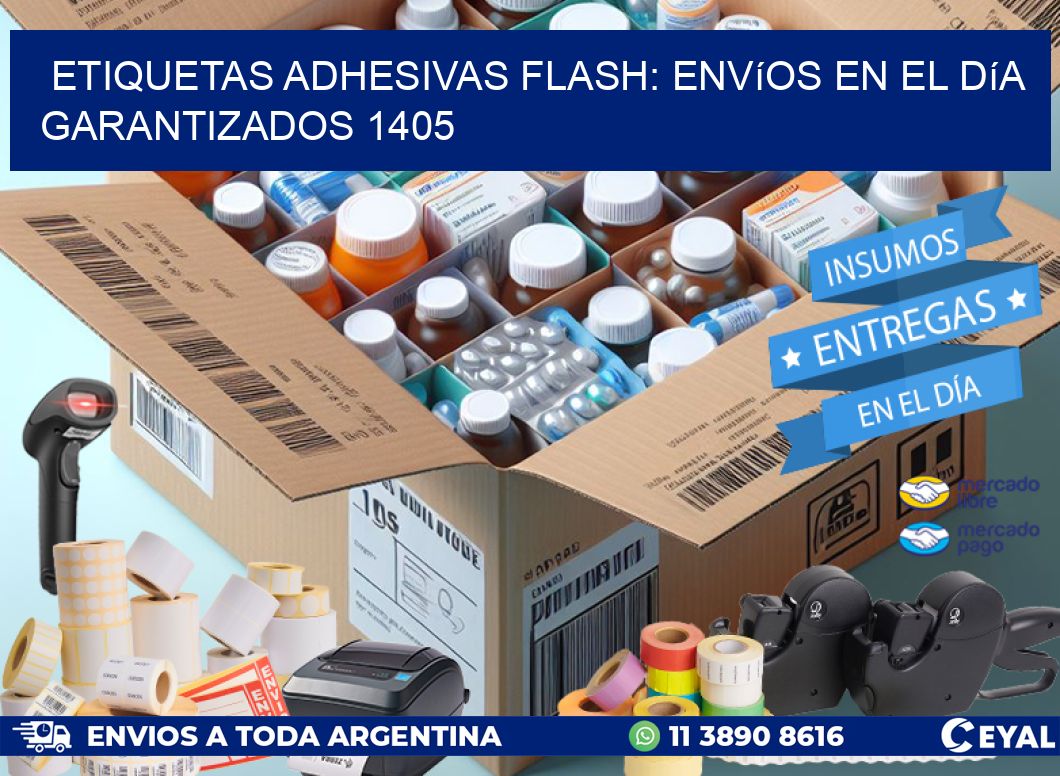 Etiquetas adhesivas Flash: Envíos en el Día Garantizados 1405