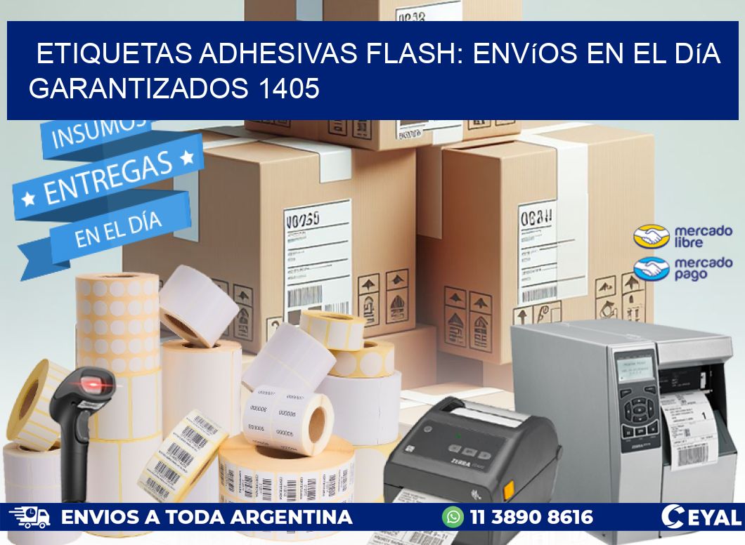 Etiquetas adhesivas Flash: Envíos en el Día Garantizados 1405