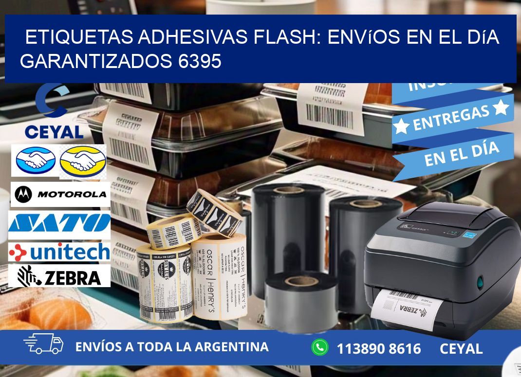 Etiquetas adhesivas Flash: Envíos en el Día Garantizados 6395