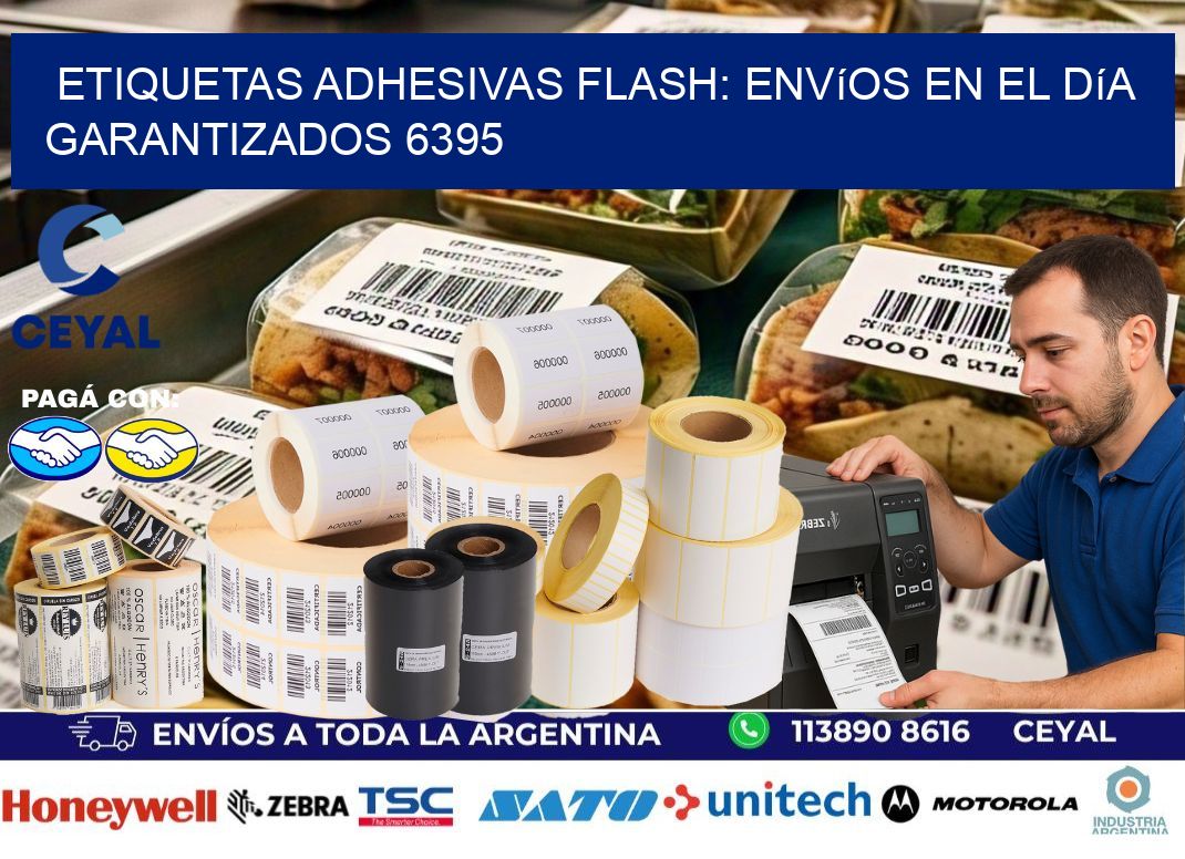 Etiquetas adhesivas Flash: Envíos en el Día Garantizados 6395