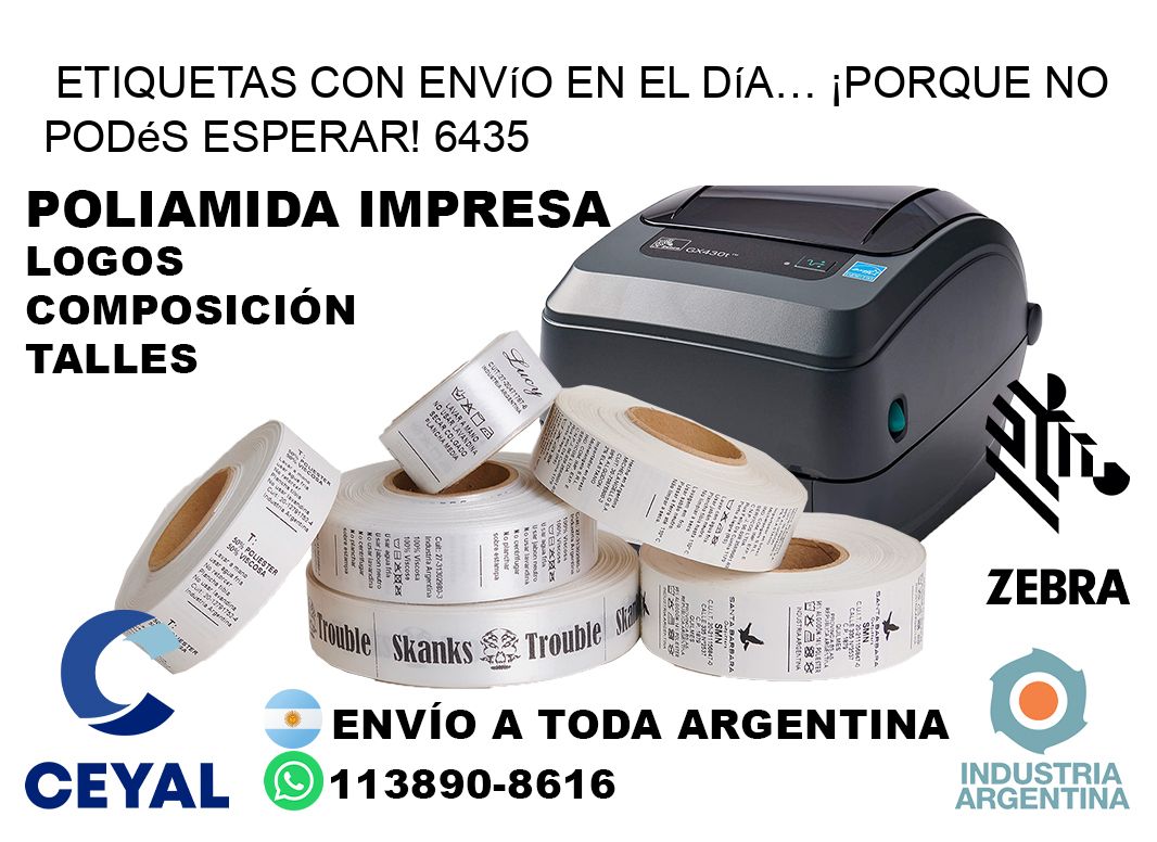 Etiquetas con Envío en el Día… ¡Porque No Podés Esperar! 6435