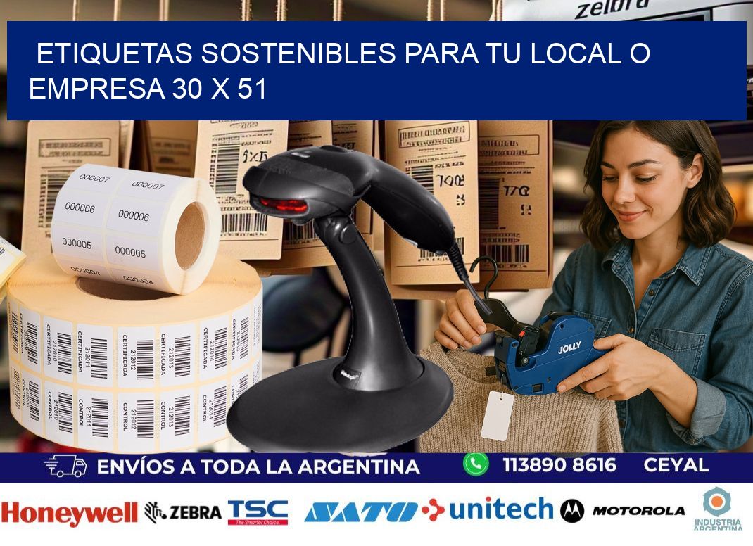 Etiquetas sostenibles para tu local o empresa 30 x 51