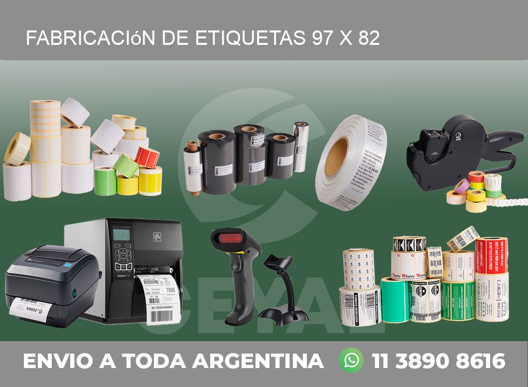 Fabricación de etiquetas 97 x 82