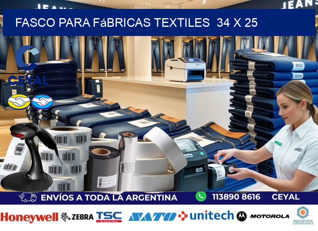 Fasco para fábricas textiles  34 x 25