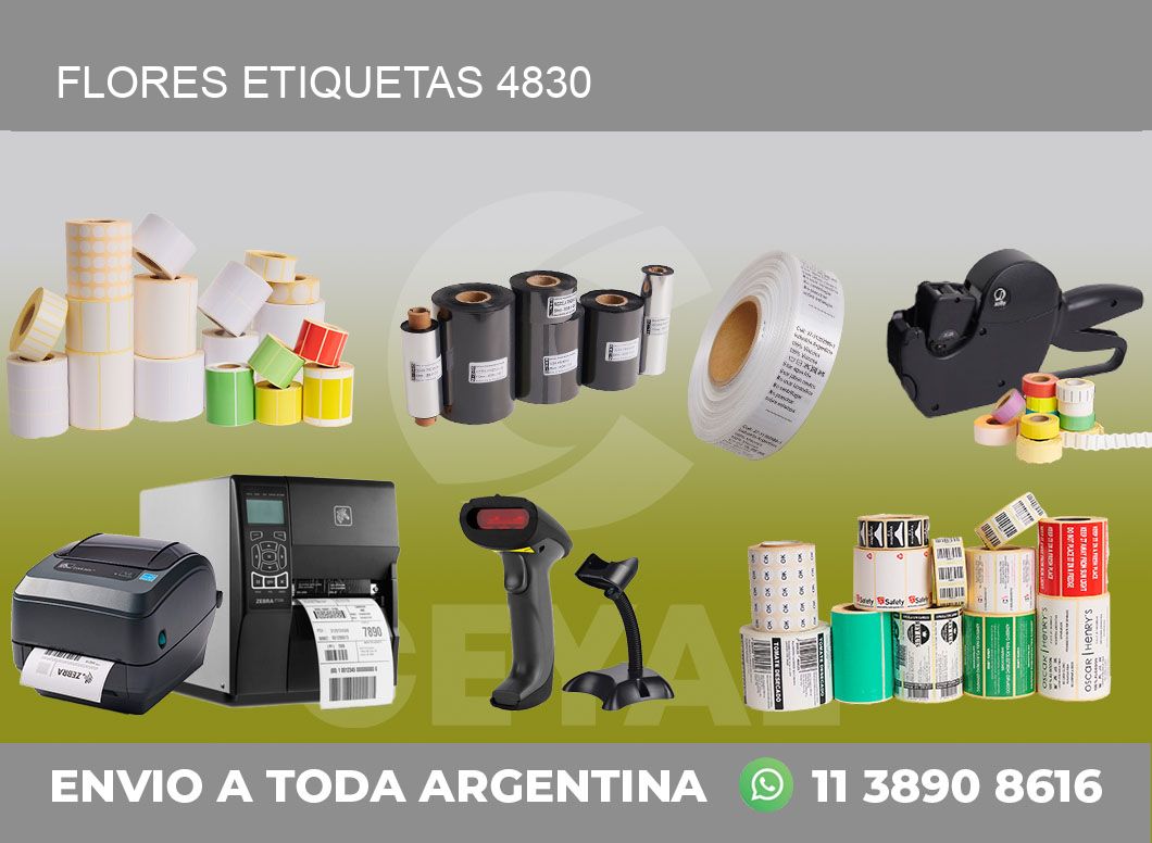 Flores etiquetas 4830