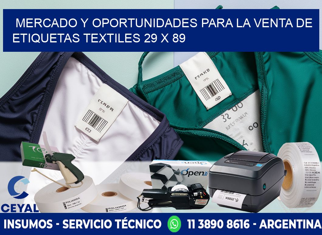 Mercado y Oportunidades para la Venta de Etiquetas Textiles 29 x 89
