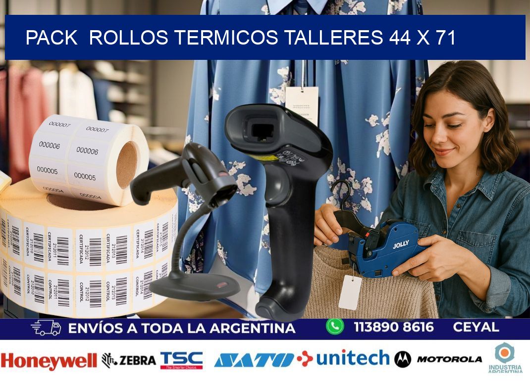 Pack  ROLLOS TERMICOS TALLERES 44 x 71