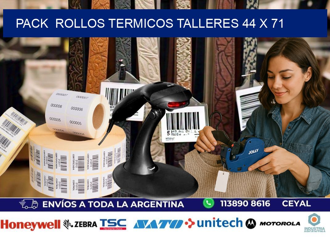 Pack  ROLLOS TERMICOS TALLERES 44 x 71