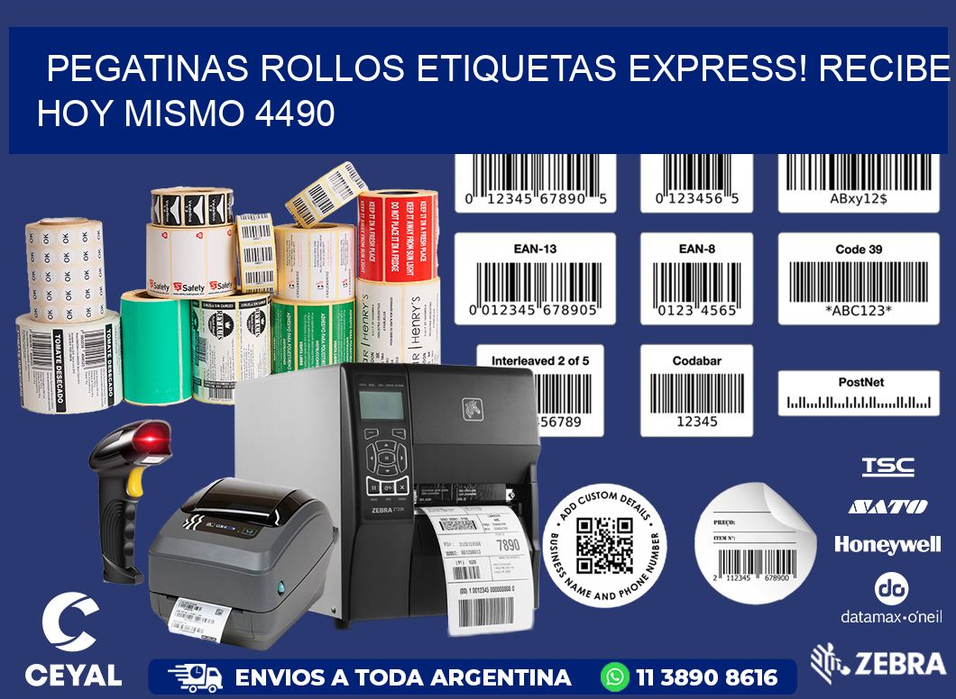 Pegatinas rollos etiquetas Express! Recibe Hoy Mismo 4490