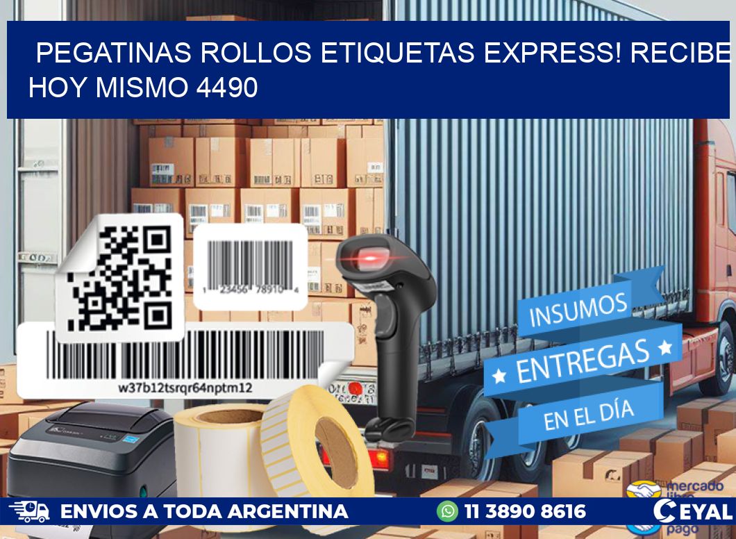 Pegatinas rollos etiquetas Express! Recibe Hoy Mismo 4490