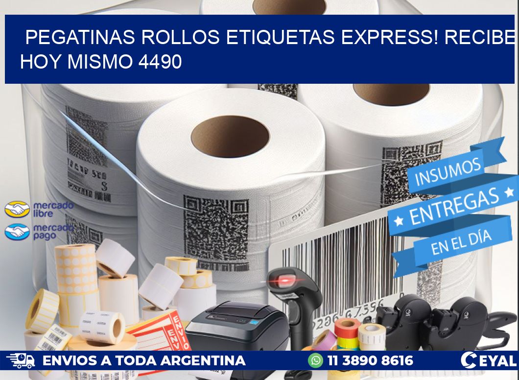 Pegatinas rollos etiquetas Express! Recibe Hoy Mismo 4490