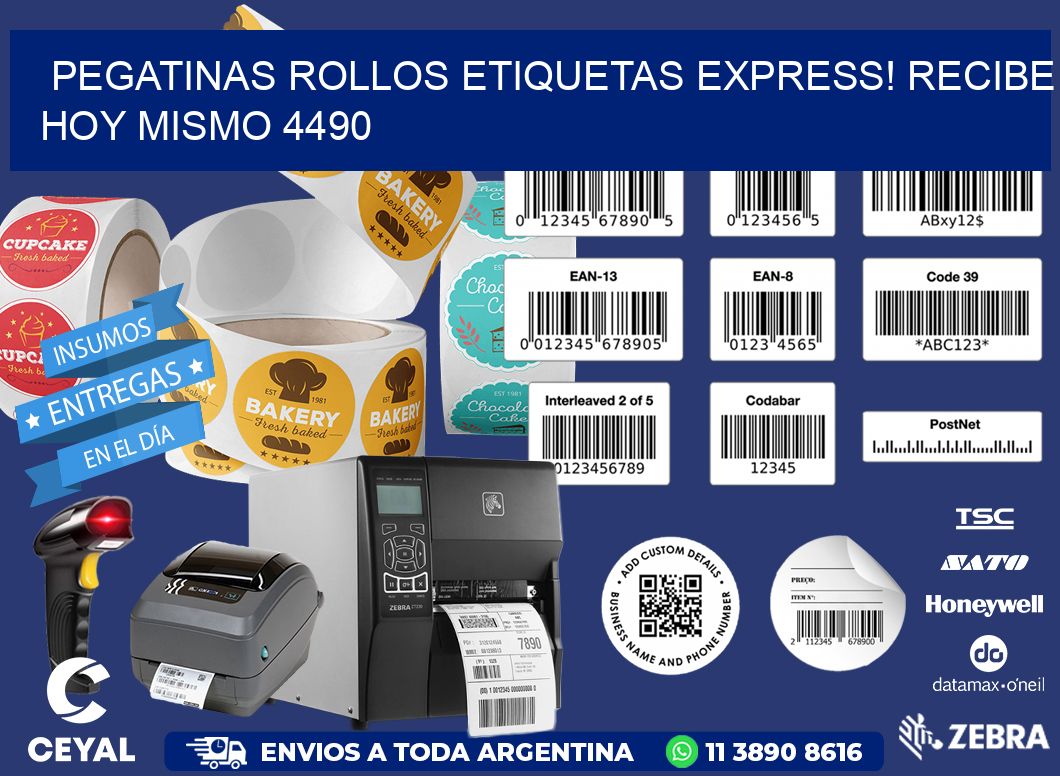 Pegatinas rollos etiquetas Express! Recibe Hoy Mismo 4490