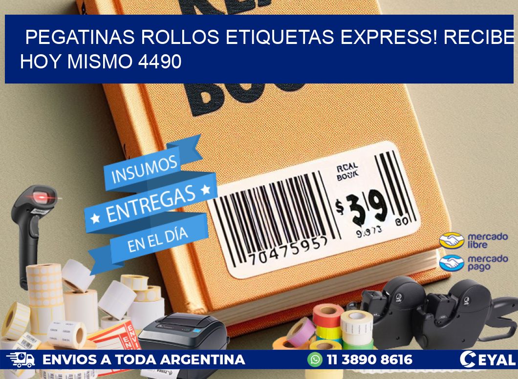 Pegatinas rollos etiquetas Express! Recibe Hoy Mismo 4490