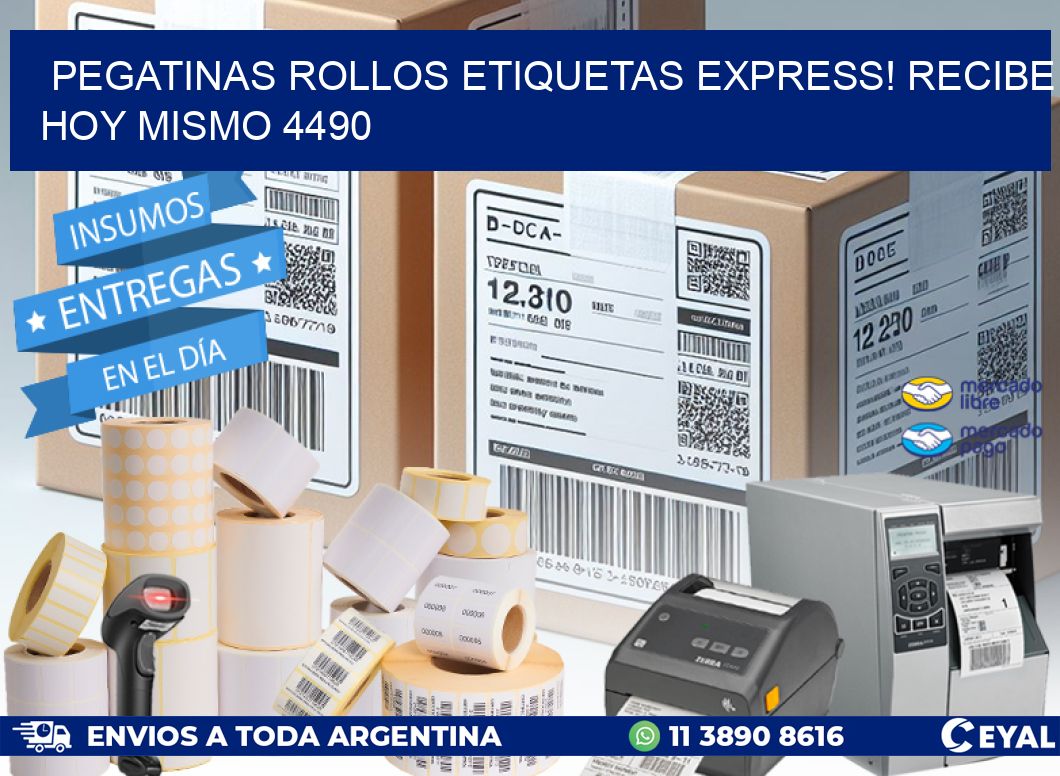Pegatinas rollos etiquetas Express! Recibe Hoy Mismo 4490