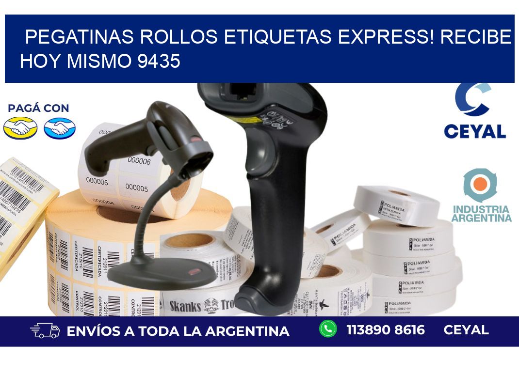 Pegatinas rollos etiquetas Express! Recibe Hoy Mismo 9435