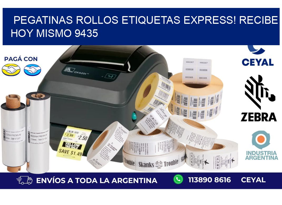Pegatinas rollos etiquetas Express! Recibe Hoy Mismo 9435