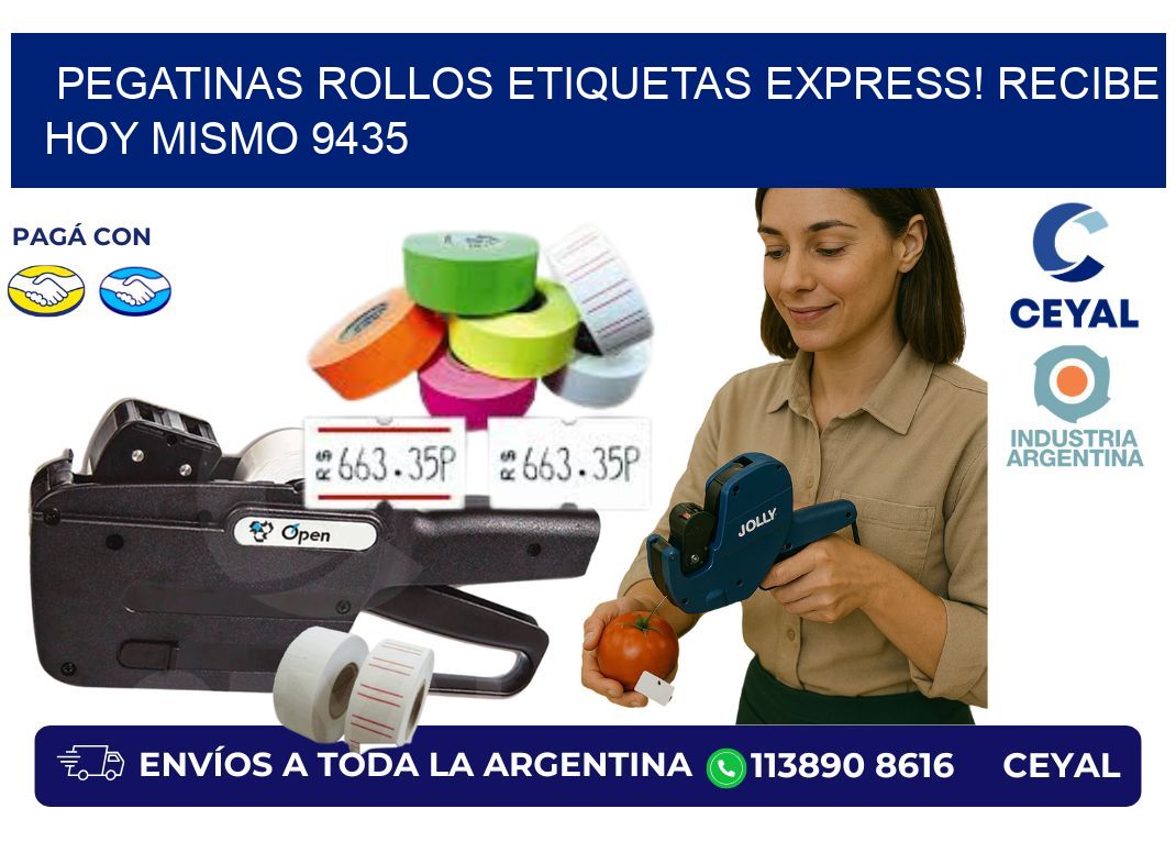 Pegatinas rollos etiquetas Express! Recibe Hoy Mismo 9435