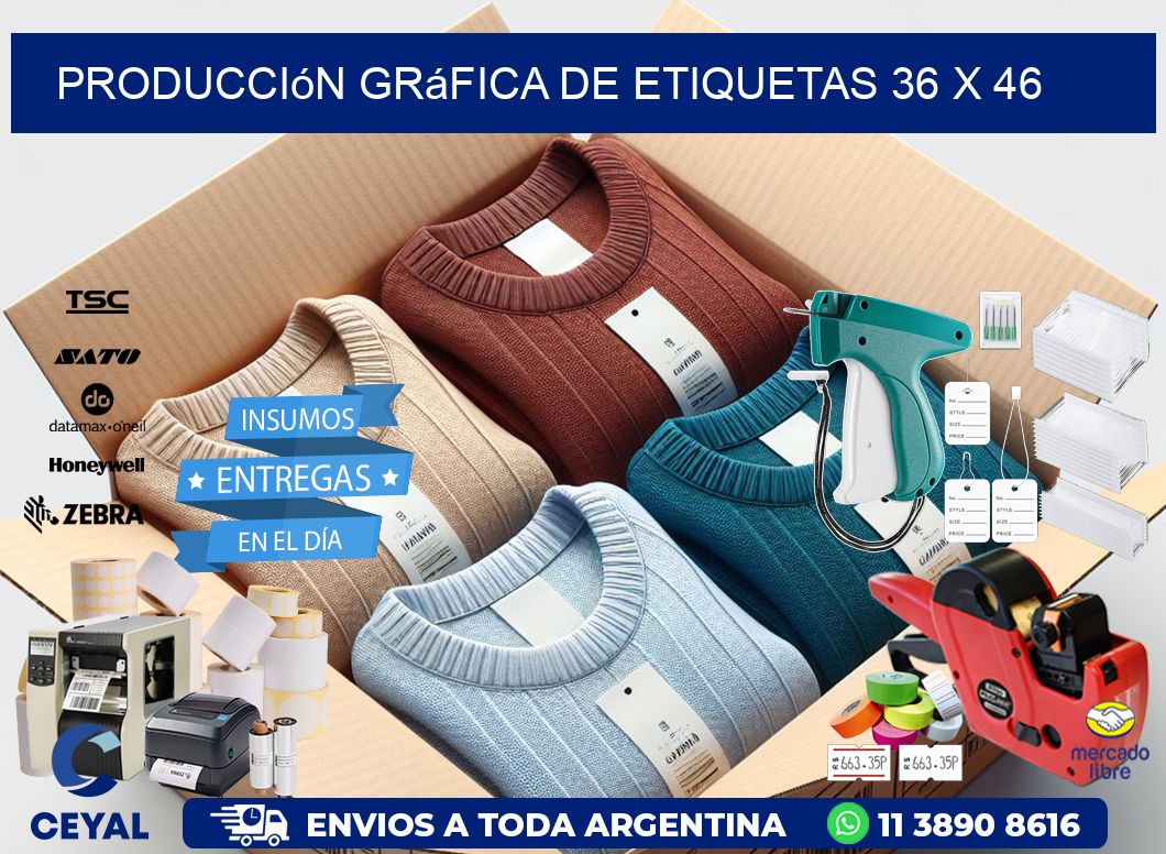 Producción gráfica de etiquetas 36 x 46