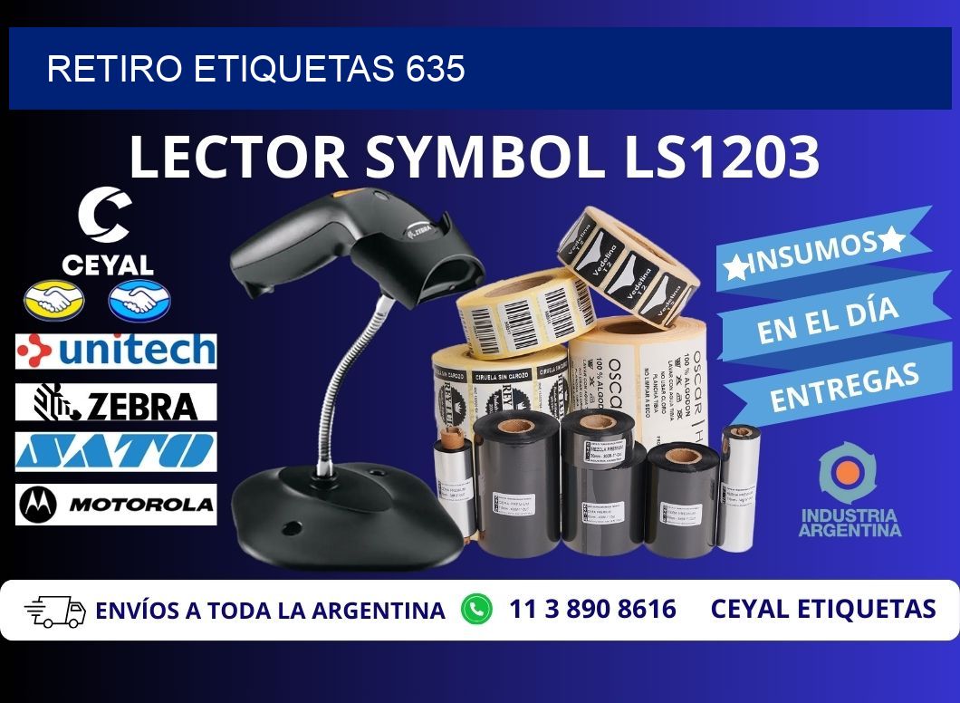 Retiro etiquetas 635