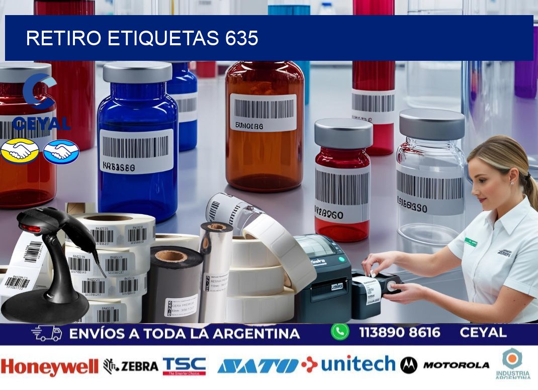 Retiro etiquetas 635