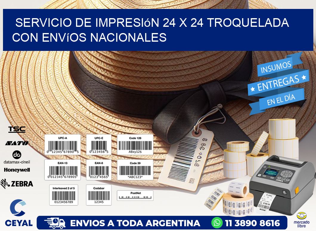 Servicio de impresión 24 x 24 troquelada con envíos nacionales
