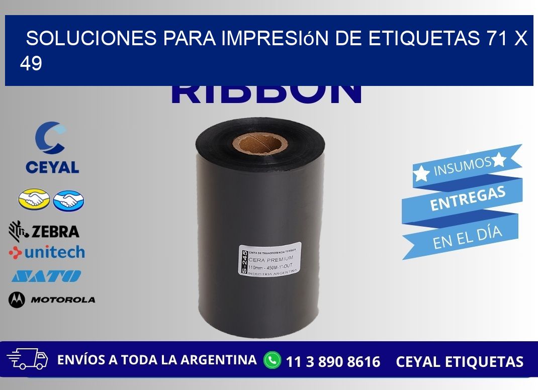 Soluciones para impresión de etiquetas 71 x 49