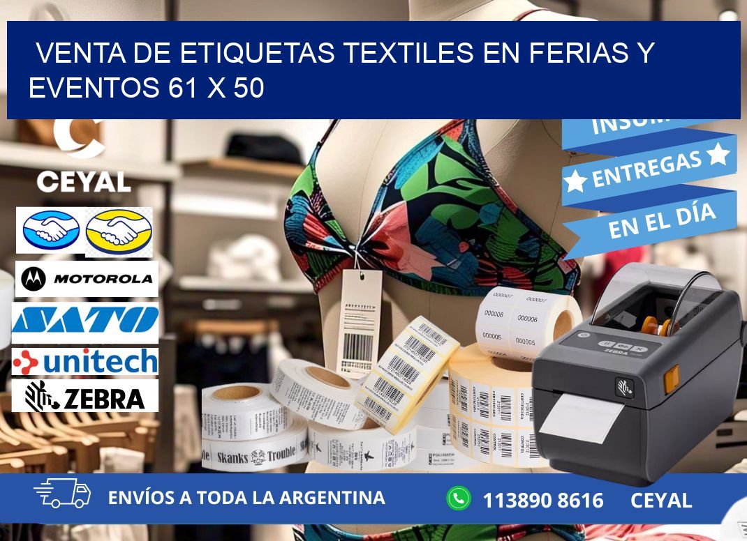 Venta de Etiquetas Textiles en Ferias y Eventos 61 x 50