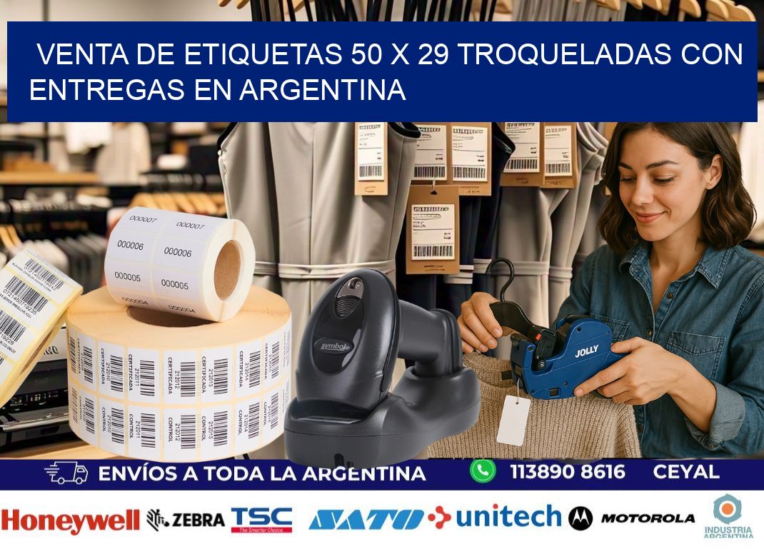 Venta de etiquetas 50 x 29 troqueladas con entregas en Argentina