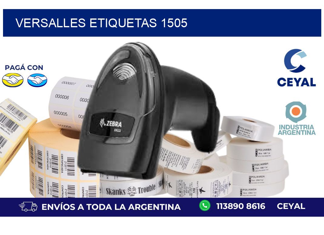 Versalles etiquetas 1505