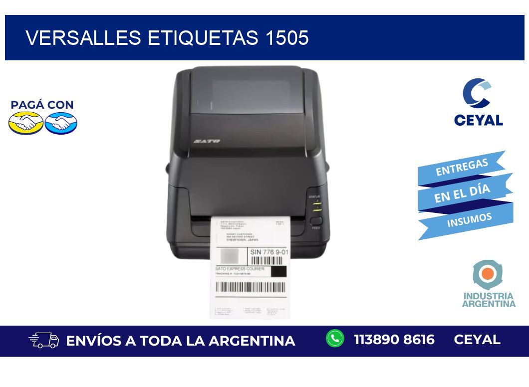 Versalles etiquetas 1505